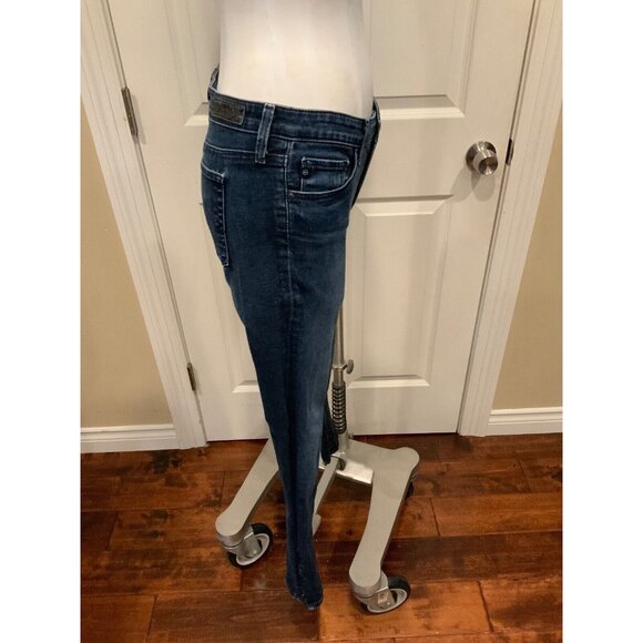 Adriano Goldschmied Dark Wash Blue Zip-Up Legging Ankle Skinny Jeans, Size 27 - Picture 2 of 7